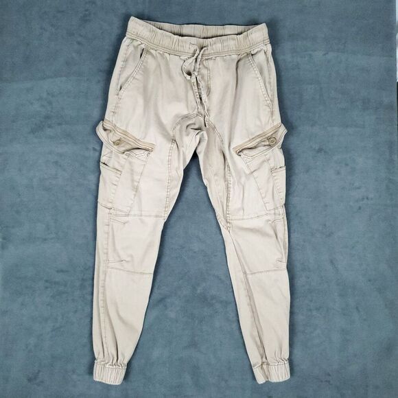Ring of Fire Cargo Jogger Pants Men's Medium Beige Casual Active Comfort - Picture 1 of 14